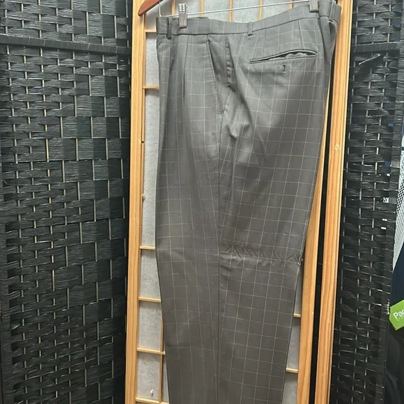 Men's Gray Checkered Suit